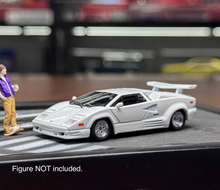 Load image into Gallery viewer, Minigt 1:64 White Countach LBWK 25th Racing Sports Model Diecast Metal Car New Collection