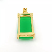 Load image into Gallery viewer, Nature Jade Green Plaque Pendant Necklace Gift Jewelry charm Blessing Lucky g