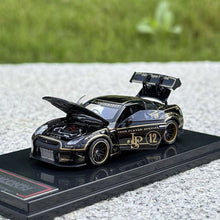 Load image into Gallery viewer, OT 1:64 JDM Black Gold GTR R35 LB Racing Sports Model Diecast Metal Car New