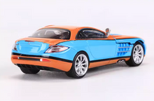 Load image into Gallery viewer, SH 1:64 Blue Gulf SLR Mclaren Racing Sports Coupe Model Diecast Metal Car New Collection