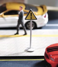 Load image into Gallery viewer, 1:64 Painted Unpainted Figure Model Miniature Resin Diorama Road Caution Sign