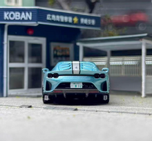 Load image into Gallery viewer, TOC 1:64 Ice Blue 812C Coupe Racing Sports Model Diecast Metal Car New Collection