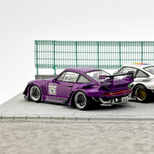 Load image into Gallery viewer, SW 1:64 Purple 911 RWB 993 Apple #18 Racing Sports Model Diecast Metal Car New Collection