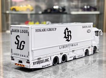 Load image into Gallery viewer, GCD 1:64 White LB Fuso Super Great Transport Truck Model Diecast Metal Car New Collection