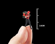 Load image into Gallery viewer, 1:64 Painted Figure Mini Model Miniature Resin Diorama Food Delivery Man Lady