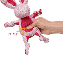 Load image into Gallery viewer, Dog Squeaky Toys Chew Puppy Fluffy Toy Durable Fabric Teeth Grinding PET Pink