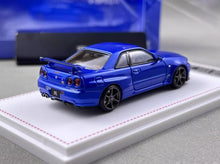 Load image into Gallery viewer, FH 1:64 JDM Blue Skyline GTR R34 V-SPEC II Sports Model Diecast Metal Car BN