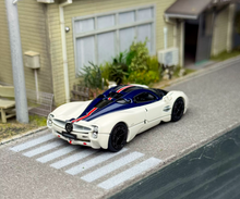 Load image into Gallery viewer, LCD 1:64 White Blue Carbon Utopia Sports Model Diecast Metal Car New Collection