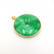 Load image into Gallery viewer, Nature Jade Large Green Round Pendant Necklace Gift Jewelry charm Blessing Lucky
