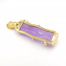 Load image into Gallery viewer, Nature Jade Bamboo Pendant Necklace Gift Jewelry charm Blessing Lucky Purple New