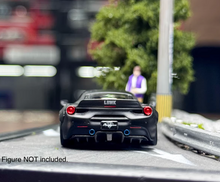 Load image into Gallery viewer, CM 1:64 Matt Black 488 LBWK Racing Sports Model Diecast Metal Car New Collection