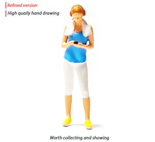 Load image into Gallery viewer, 1:64 Painted Figure Mini Model Miniature Resin Diorama Skating Couple Boy Girl