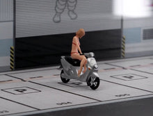 Load image into Gallery viewer, 1:64 Painted Figure Mini Model Miniature Resin Diorama Sand Motorbike Sexy Girl