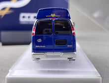 Load image into Gallery viewer, GOC 1:64 Blue GMC Savana Cutaway Van MPV RV Model Diecast Metal Car New Collection