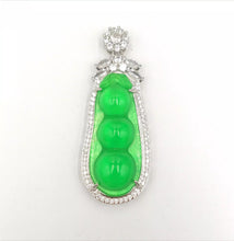 Load image into Gallery viewer, Nature Jade Fortune Beans Pendant Necklace Gift Jewelry charm Blessing Lucky d