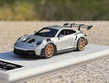 Load image into Gallery viewer, SOLO 1:64 Silver 2021 911 GT3 RS 992 Racing Sports Model Diecast Resin Car New