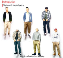 Load image into Gallery viewer, 1:64 Painted Figure Mini Model Miniature Resin Diorama Urban Handsome Guy Man