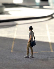 Load image into Gallery viewer, 1:64 Painted Figure Mini Model Miniature Car Scenes Resin Man Crossbody Bag Boy