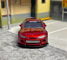 Load image into Gallery viewer, SW 1:64 Red JDM S15 Slivia Widebody Racing Sports Model Diecast Metal Car