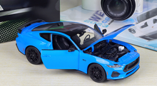 Load image into Gallery viewer, WELLY 1:25 2024 Mustang GT Racing Sports Coupe Model Diecast Metal Car New Collection