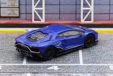 Load image into Gallery viewer, HF 1:64 Blue LP780-4 Super Racing Sports Model Diecast Metal Car New