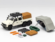 Load image into Gallery viewer, GCD 1:64 White ORV Defender 6x6 Camper Tent SUV Model Diecast Metal Car New