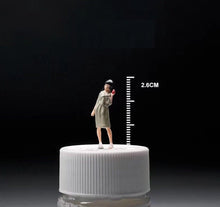 Load image into Gallery viewer, 1:64 Painted Figure Mini Model Miniature Car Scenes Resin Toy Photo Posing Girl