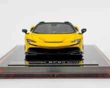 Load image into Gallery viewer, U2 1:64 Yellow Novitec SF90 Spider Convertible Sports Model Diecast Resin Car