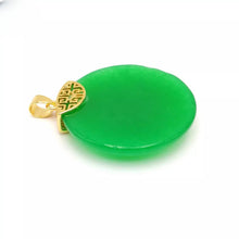 Load image into Gallery viewer, Nature Jade Peace Round Pendant Necklace Gift Jewelry charm Blessing Lucky new a