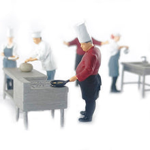 Load image into Gallery viewer, 1:64 Painted Figure Mini Model Miniature Resin Diorama Kitchen Staff Work Chef