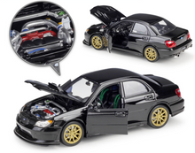 Load image into Gallery viewer, WELLY 1:24 JDM Impreza WRX STI Racing Sports Model Diecast Metal Car Display