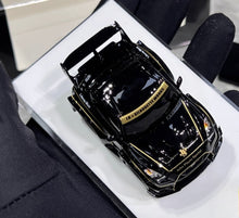 Load image into Gallery viewer, KR 1:64 Black LBWK GTR R35 Cute Q Sports Model Diecast Resin Car New Collection