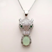 Load image into Gallery viewer, Nature Jade Leopard Pendant Necklace Gift For Woman Jewelry charm Blessing e