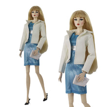 Load image into Gallery viewer, Barbie Doll Clothing 11.5&quot; Girl Wear Fashion Outfits 1/6 Leather Jacket Dress Bag
