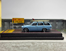 Load image into Gallery viewer, IG 1:64 Blue Datsun Wagon Bluebird 510 Sports Model Diecast Resin Car New