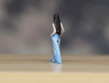 Load image into Gallery viewer, 1:64 Painted Figure Model Miniature Resin Diorama Sand Beauty Girl Lady Denim