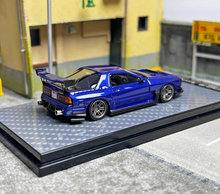Load image into Gallery viewer, YM 1:64 JDM Blue FC3S RX7 Super Racing Sports Model Diecast Resin Car Box
