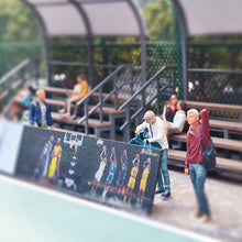 Load image into Gallery viewer, 1:64 Painted Figure Mini Model Miniature Resin Diorama Sand Gym Man Lady Sports