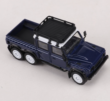 Load image into Gallery viewer, Shadow 1:64 Blue Defender 6x6 Pickup Truck Camper Model Diecast Metal Car New Collection