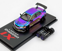 Load image into Gallery viewer, CM 1:64 Plating Purple JDM Lancer Evo 9 IX Sports Model Diecast Metal Car New Collection