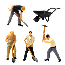 Load image into Gallery viewer, 1:64 Painted Figure Mini Model Miniature Resin Diorama Worker Mining Shovel Man