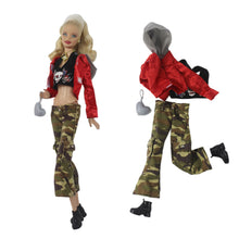 Load image into Gallery viewer, Barbie Doll Clothing 11.5&quot; Girl Wear Fashion Outfits 1/6 Jacket Skull Top Pants
