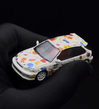 Load image into Gallery viewer, MH 1:64 White Civic EK9 Happy Children's Day Sport Model Diecast Metal Car New Collection