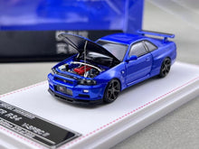 Load image into Gallery viewer, FH 1:64 JDM Blue Skyline GTR R34 V-SPEC II Sports Model Diecast Metal Car BN