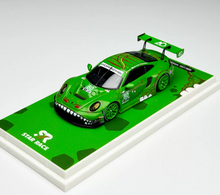 Load image into Gallery viewer, 1:64 Green Dinosaur H300 Trailer Truck 911 GT3 Set Model Diecast Metal Car New Collection