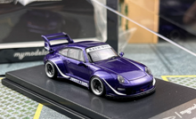 Load image into Gallery viewer, MC 1:64 Purple RWB 993 High Wing Figure Sports Model Diecast Metal Car New Collection
