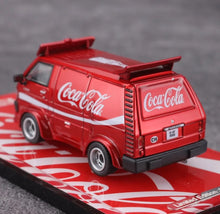 Load image into Gallery viewer, MK 1:64 HEC Red Coke Delica L300 Delivery Mini Van Model Diecast Metal Car New Collection