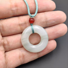 Load image into Gallery viewer, Nature Jade White Ring Pendant Necklace Gift Jewelry charm Blessing Luck Fortune