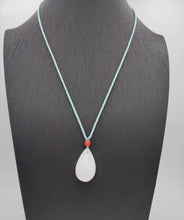 Load image into Gallery viewer, Nature White Drop Jade Pendant Necklace Gift Jewelry charm Blessing Lucky New