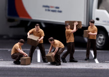 Load image into Gallery viewer, 1:64 Painted Figure Model Miniature Resin Sand Diorama Couriers Workers Set